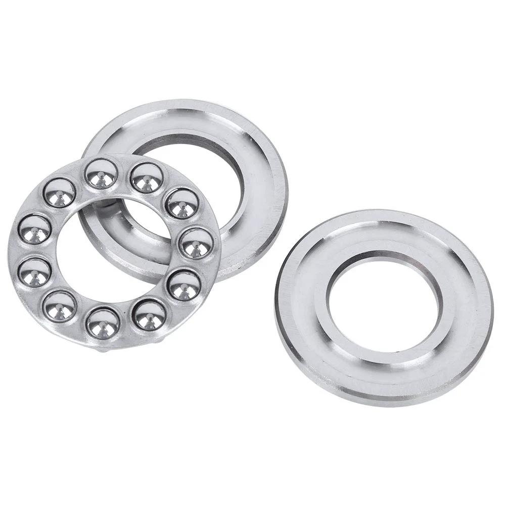 Heavy Duty Five Piece Axial Ball Thrust Bearing Set For Machinery And Equipment, Two Inch Outer Diameter, Five Eighth Inch Bore, High Precision Mounted Bearings With Durable Steel, Ideal For Industrial Machinery Installations Qqmora