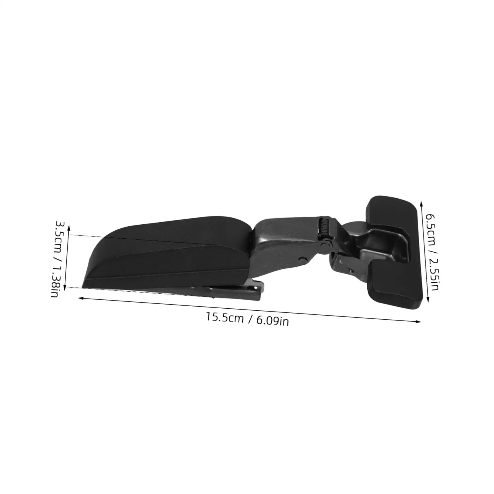 Side view of Soft Close Concealed Cabinet Hinges For Kitchen And Bathroom Cabinets With Quiet Damping, black finish, 15.5 cm