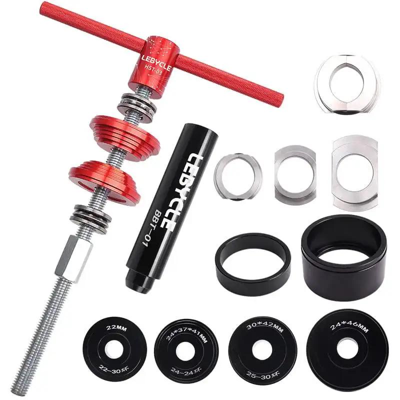 Professional Durable Bicycle Bearing Press And Removal Tool Kit with components for BB73 BB86 BB30 BB91 BB92 PF30 standards.