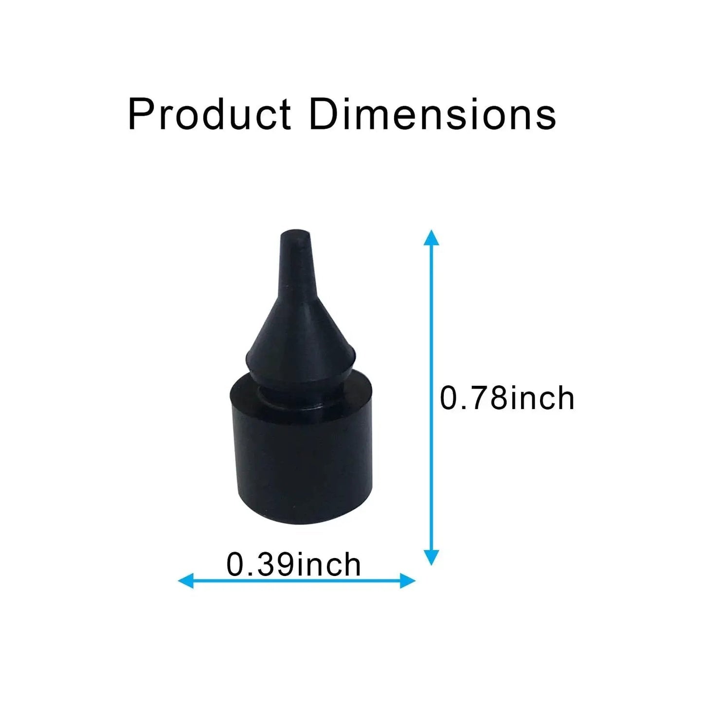Eight Piece Fuel Tank Filler Door Rubber Bumper Set For GM Trucks And SUVs with dimensions 0.39 x 0.78 inch
