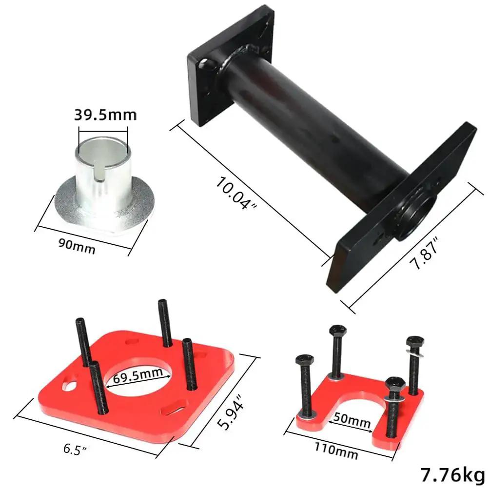 Rear Axle Bearing Puller And ABS Tone Ring Tool Kit with 40mm bearing driver, adapter plate, dimensions labeled for Toyota trucks.