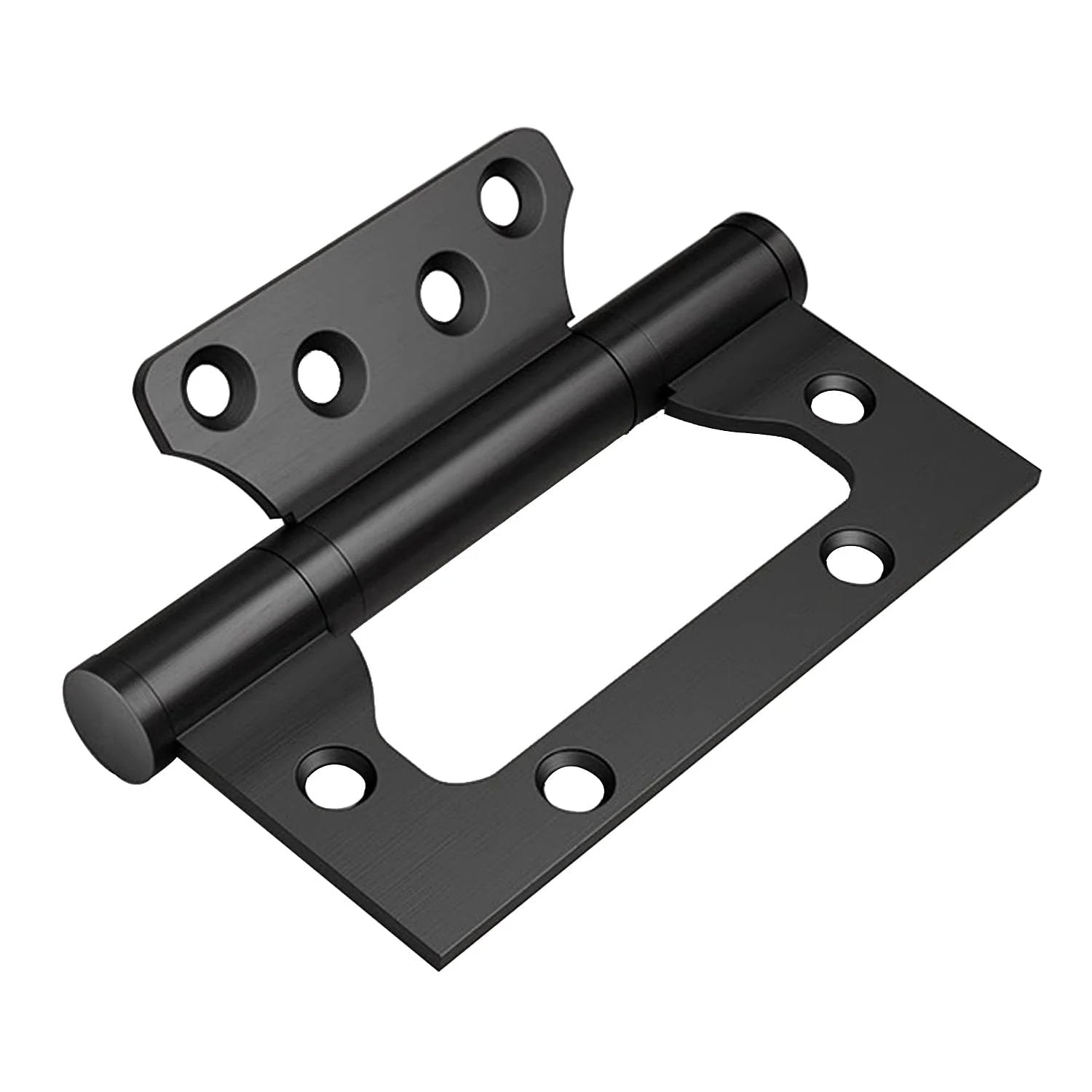 Single hinge from Six Pack Non Mortise Door Hinges For Easy Install 4x3 Inch Stainless Steel Black Hinge Set With Smooth Movement