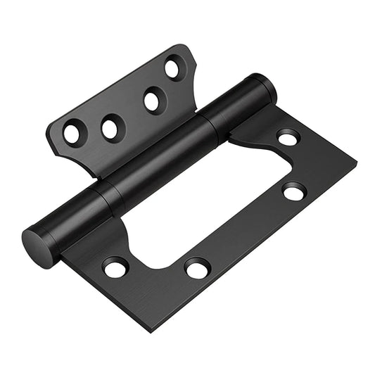 Single hinge from Six Pack Non Mortise Door Hinges For Easy Install 4x3 Inch Stainless Steel Black Hinge Set With Smooth Movement