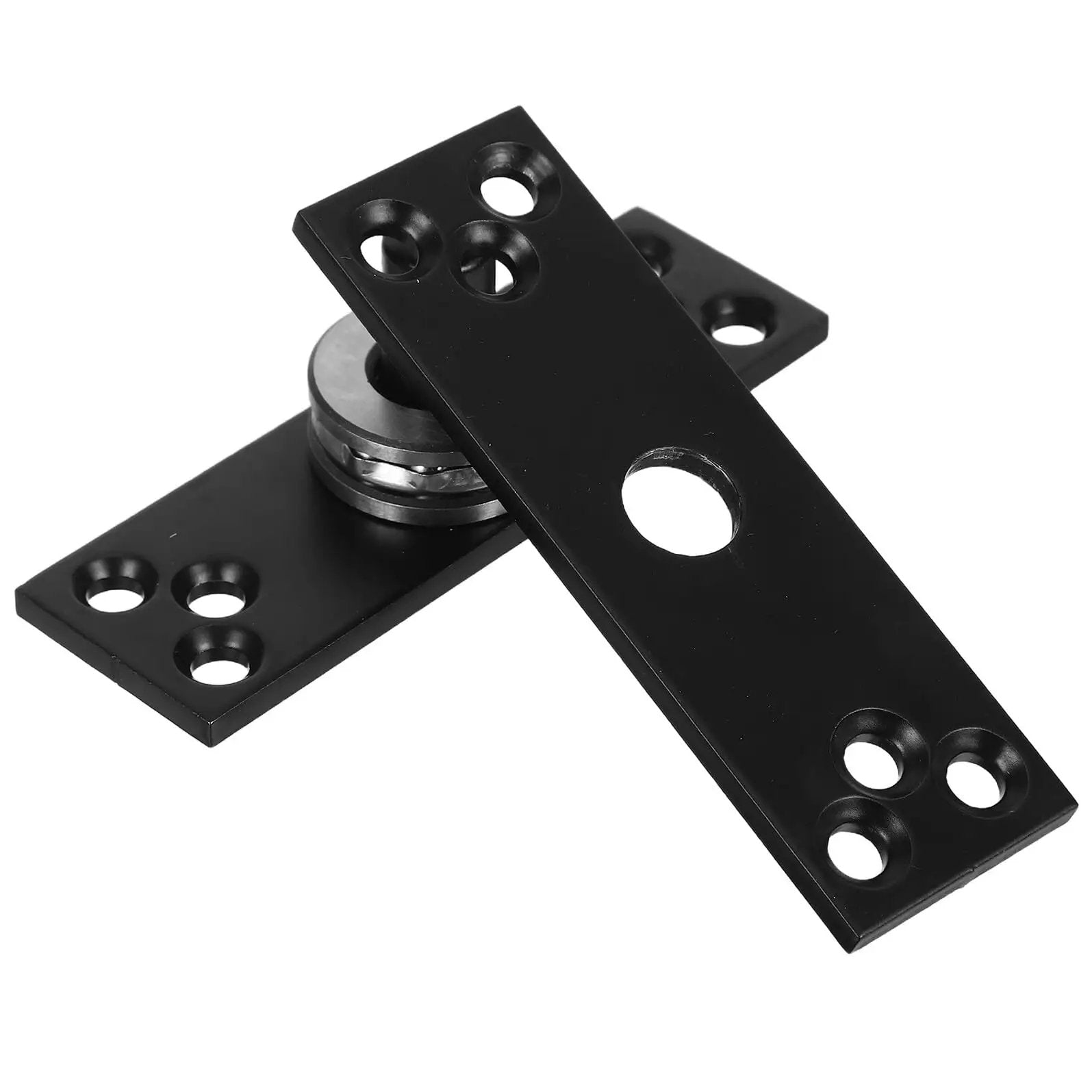 Heavy Duty 360 Degree Hidden Pivot Hinge In Matte Black Stainless Steel, Silent Concealed Bearing, Invisible Cabinet Door Rotation Shaft