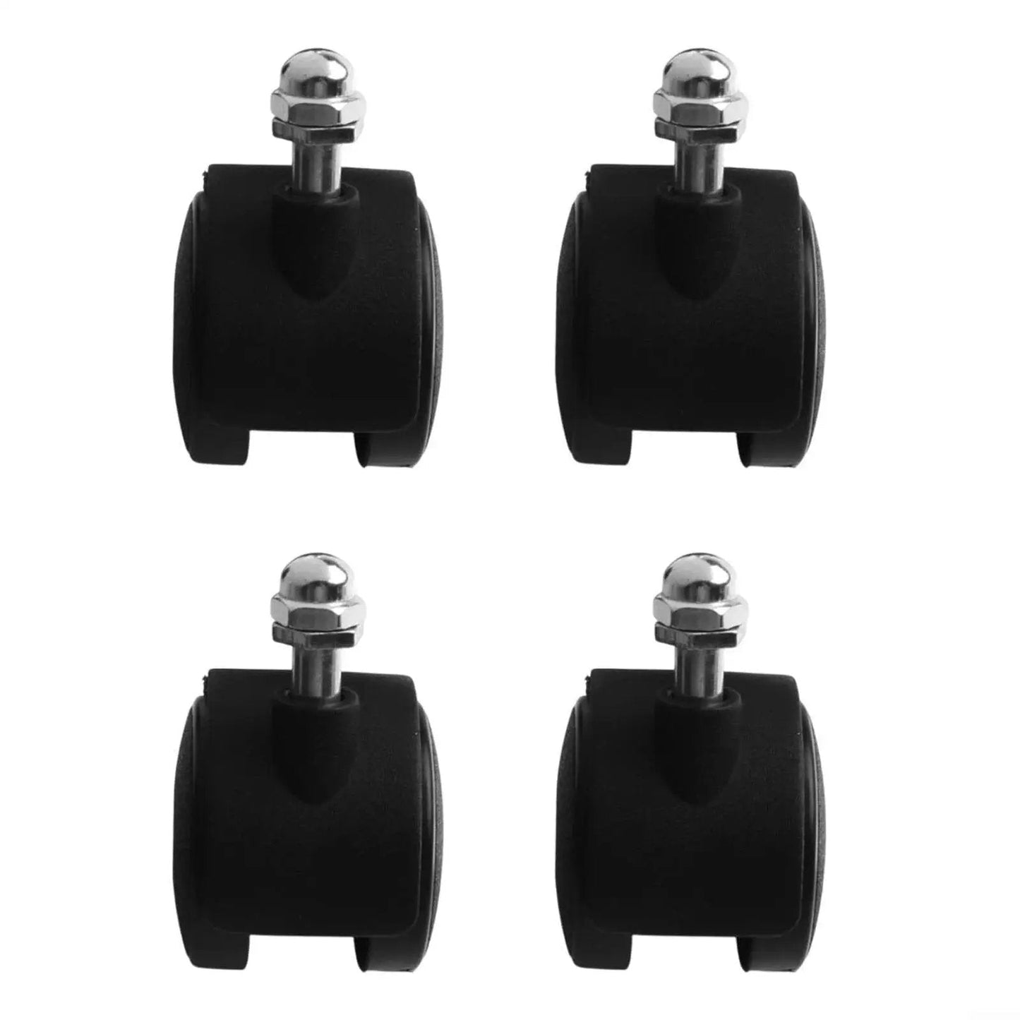Four Pack Replacement Wheels For Electric Oil Heaters With Omni-Directional Swivel Casters 8mm Thread Diameter Plastic Black Casters