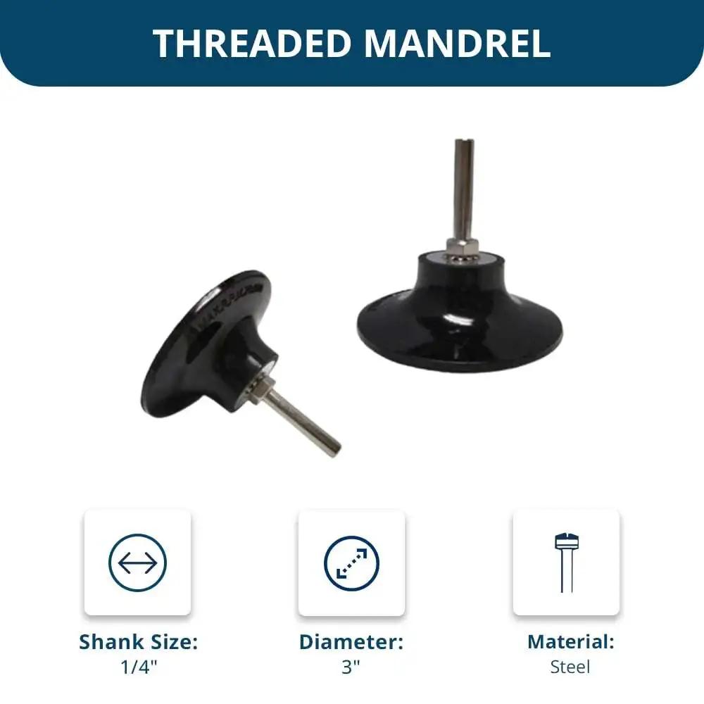 Quick Change 3 Inch Sanding Disc Pad Holder With Twist Lock Mandrel for Die Grinder and Drill, 1/4 Inch Shank