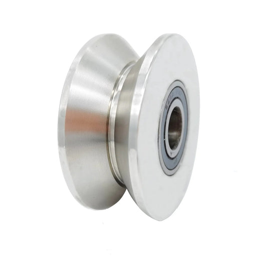 3 Inch Stainless Steel V Groove Wheel For Sliding Gate Replacement Heavy Duty Roller With Double Bearings V Track Roller Rigid Caster Ideal For Doors And Gate Tracks Fits Stainless Steel Sliding Door Tracks And Industrial Gate Systems