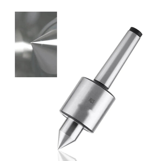 MT2 Morse Taper Live Center for Wood Lathe Heavy Duty Tailstock Live Center with 60 Degree Point T10 Steel Cone Triple Bearing