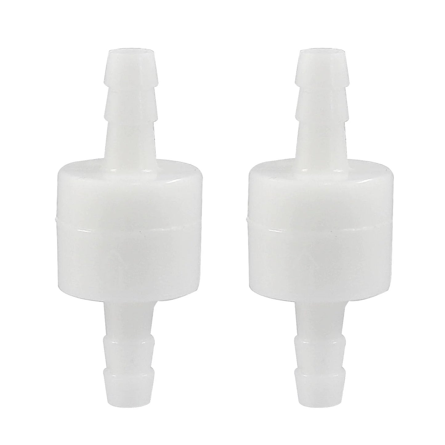 2 Pack One Quarter Inch One Way Inline Check Valves PVDF Plastic Non Return Valve for Fuel Oil Water Gas Air Ozone Resistant High Temperature 25 C to 136 C Durable Corrosion Resistant Inline Valve