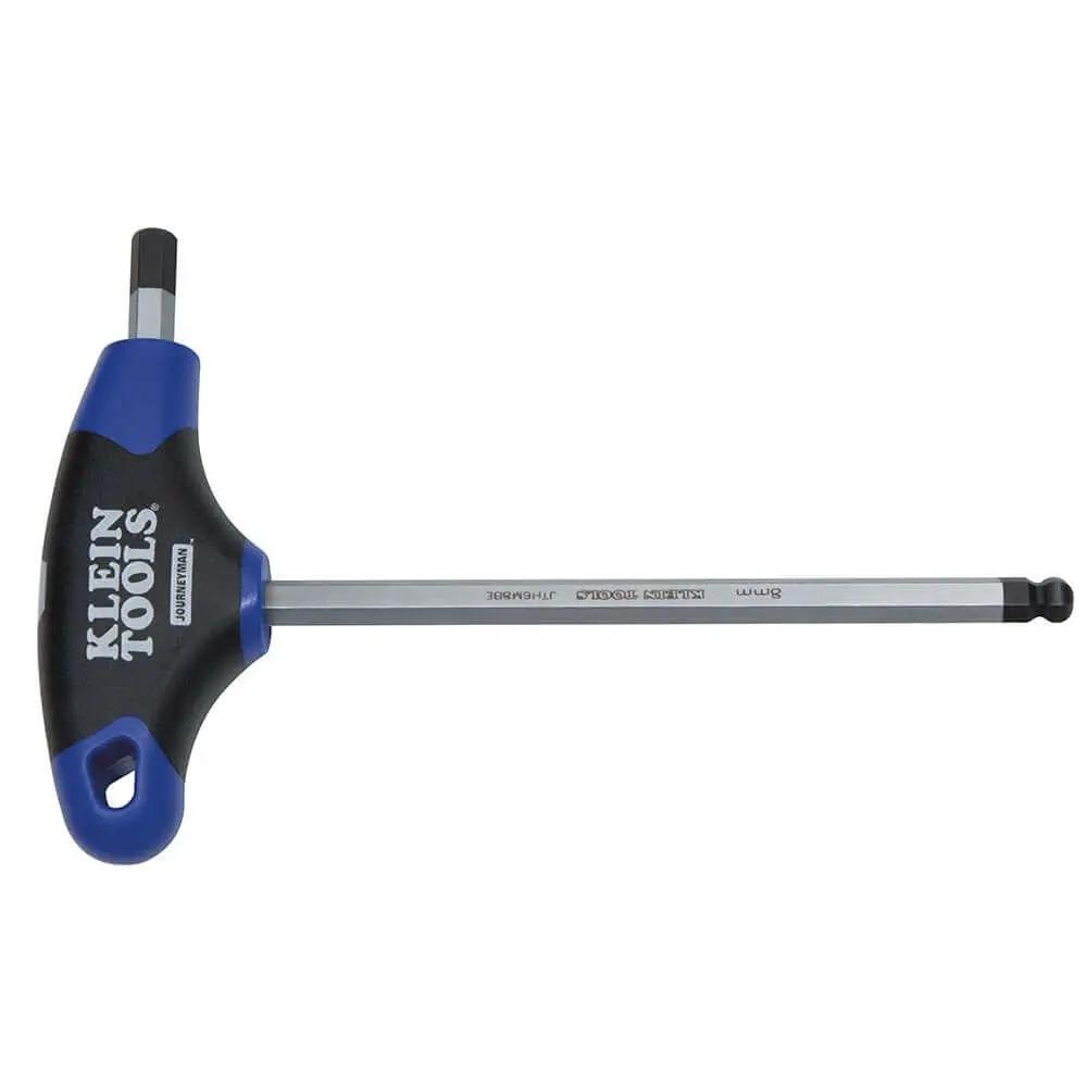 Ball End 5 Mm Hex Key With Journeyman T Handle 6 Inch Length Soft Touch Grips For Maximum Control Treated Steel