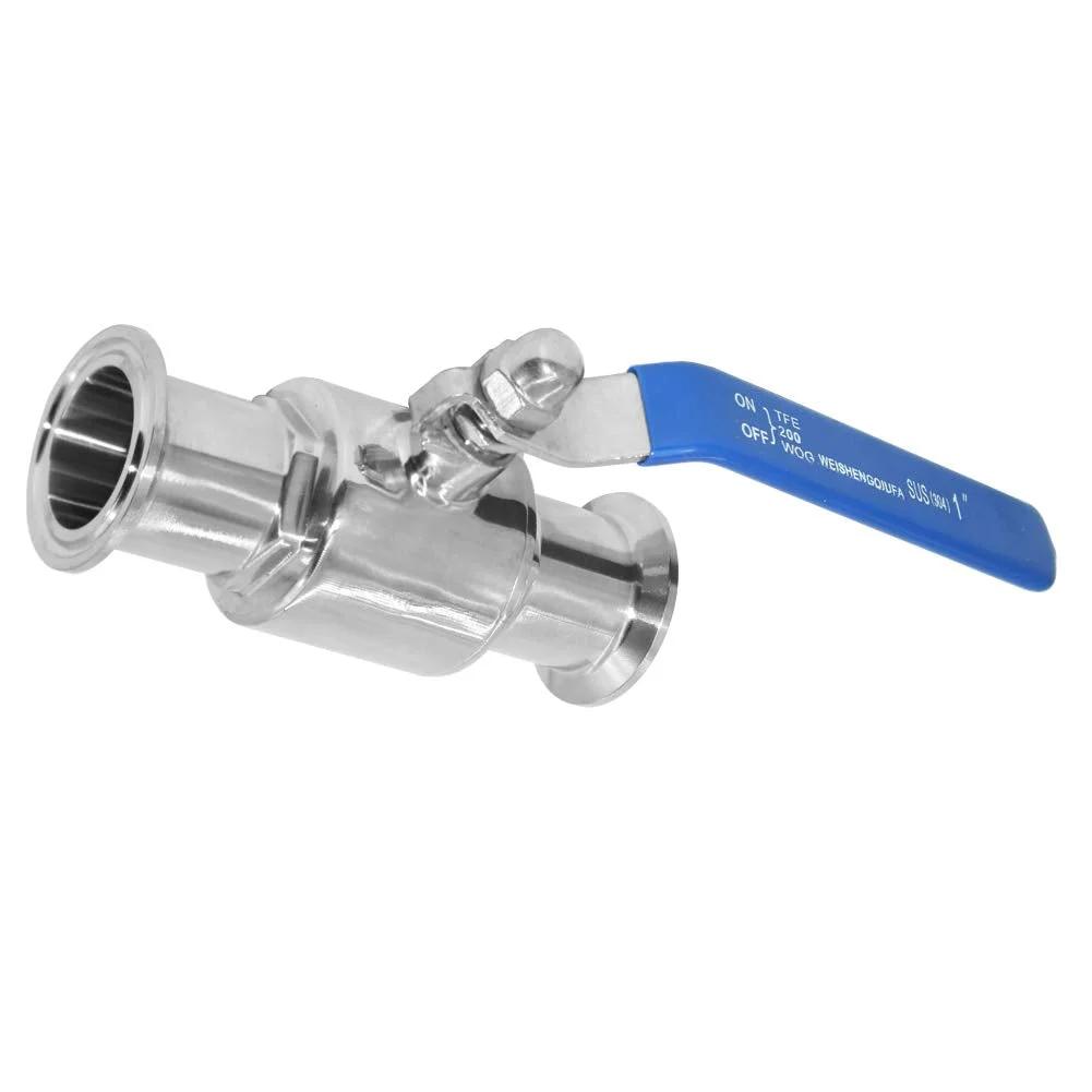 1.5 Inch Tri Clamp Ball Valve Stainless Steel Sanitary Valve For Home Brew With 1 Inch Tube OD, 304 Food Grade Brew Gear