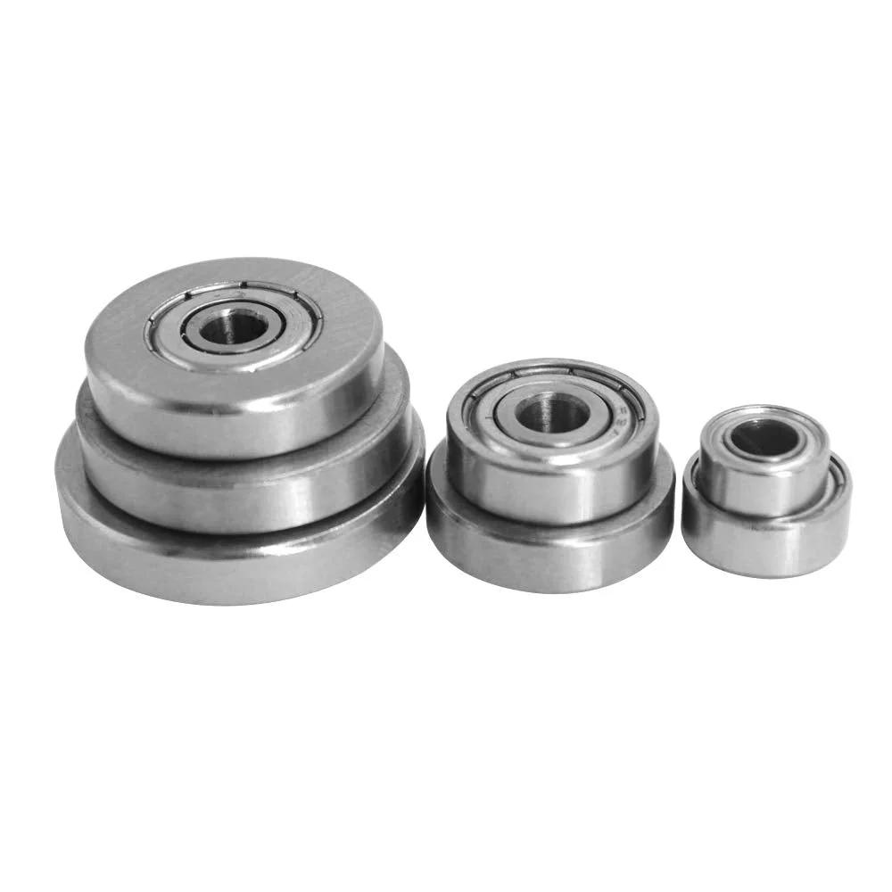 Rabbet Router Bit Bearing Replacement Kit With Seven Top Mounted Bearings for depth control and quick swaps, assorted sizes shown.