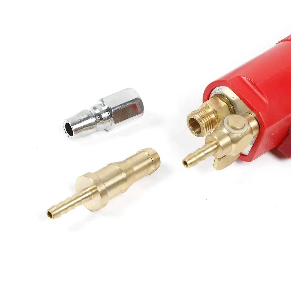 Close-up of Pro Grade 4 Inch Water Jet Pneumatic Grinder Wet Polisher copper water nozzle attachments
