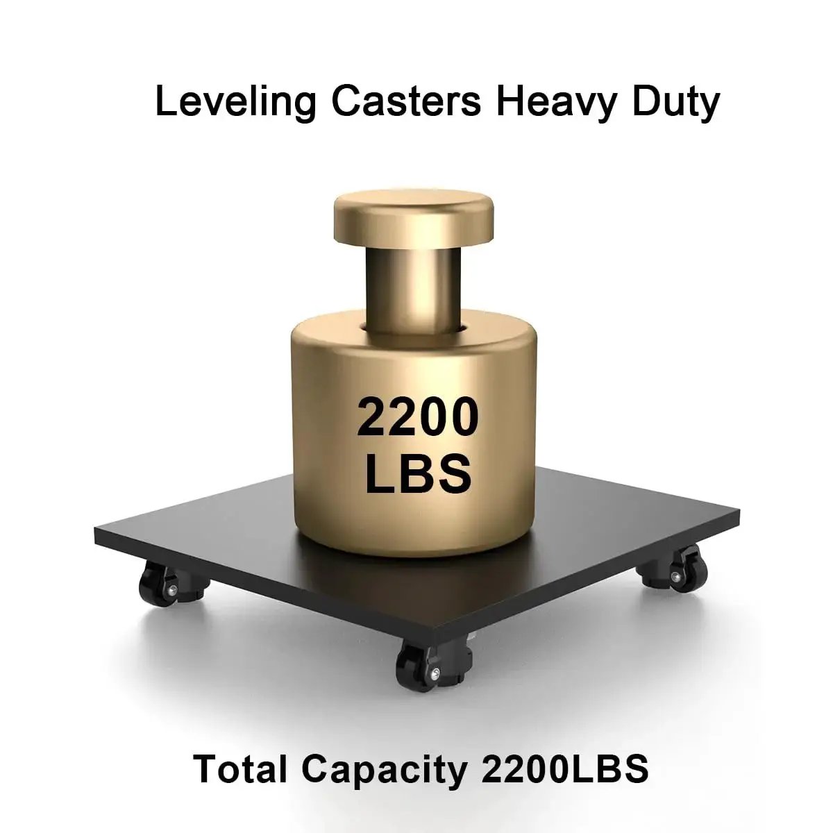 Heavy Duty Leveling Casters With Ratchet Handle Set Of 4 Industrial Casters 2200 Lbs Capacity 2 Inch Adjustable Nylon Wheels demo