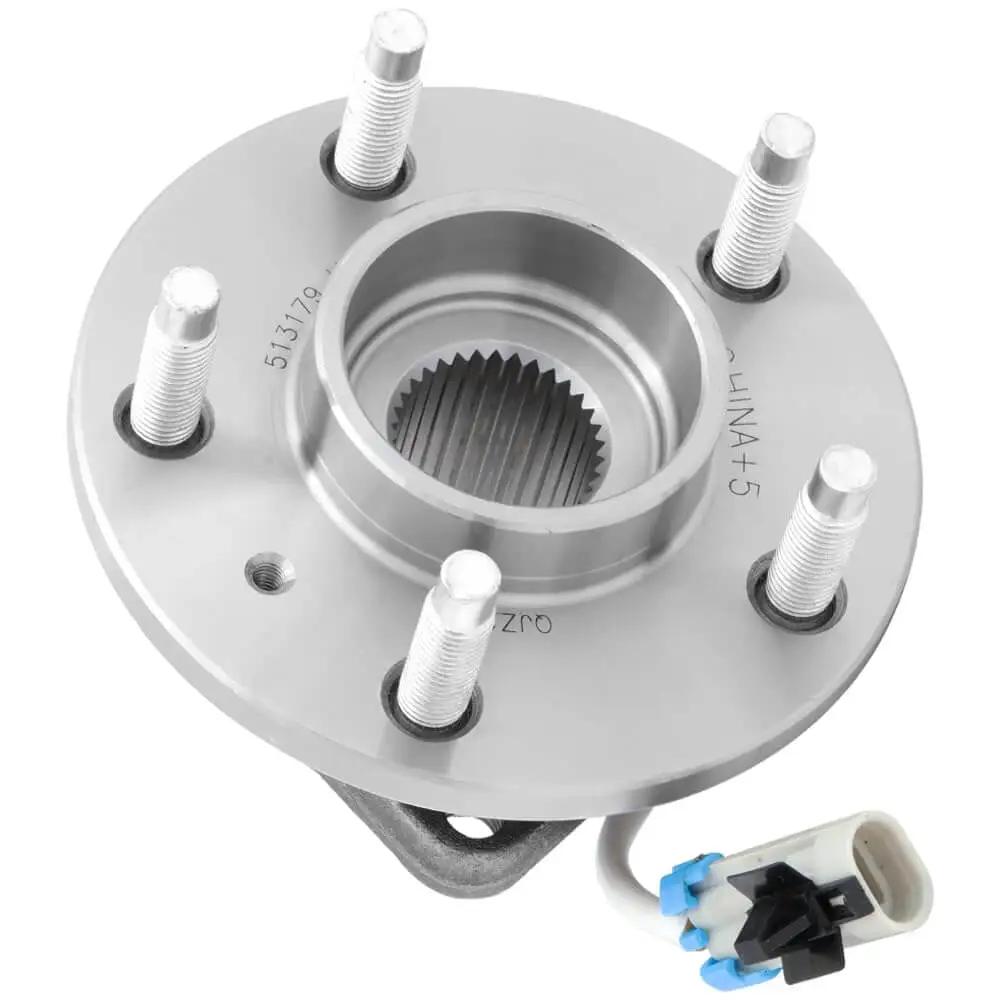 Close-up of 2-Pack Front Wheel Hub Bearing Assembly, Compatible with 4-Wheel ABS Models for Buick, Cadillac, Chevrolet, Oldsmobile, Pontiac, Saturn