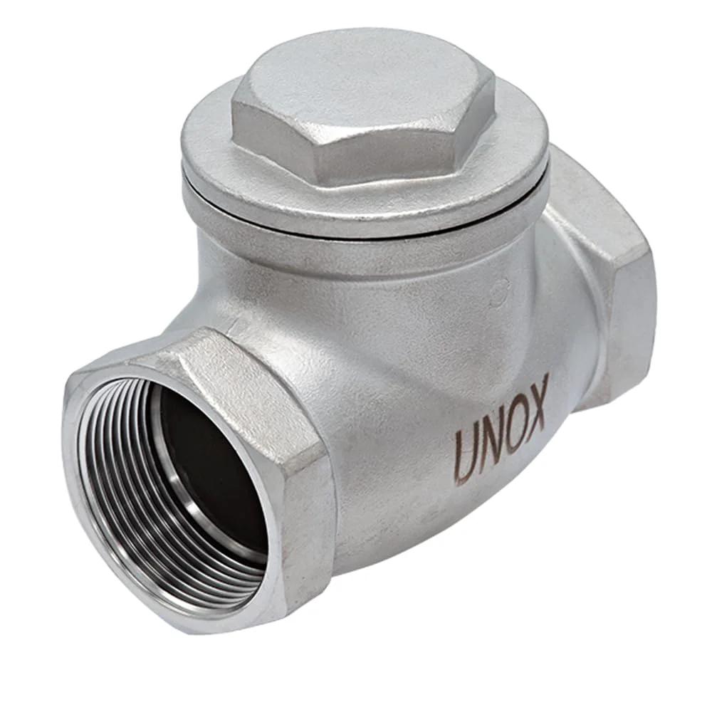 Front view of 1 Inch Stainless Steel Check Valve Non Return Valve For Water And Air Compressor Systems SS304 CF8 Heavy Duty Threaded