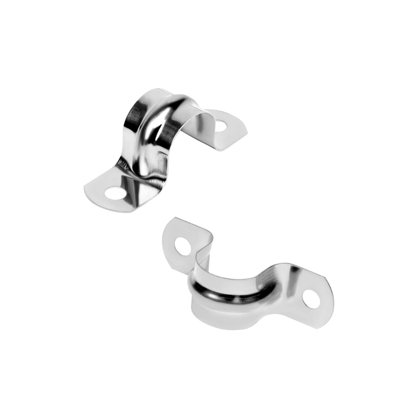 Heavy Duty Stainless Steel Conduit Clamps 30 Pack 3/4 Inch U Bracket Pipe Straps For Secure Fixing On Walls And Surfaces 2 Hole Tension Clips