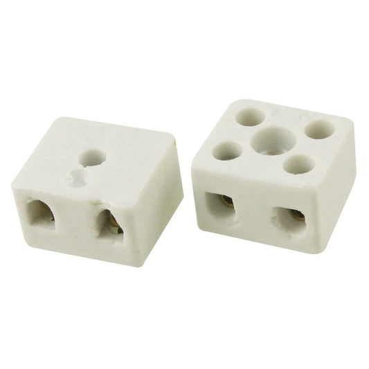 2 Way 16A Ceramic Terminal Block For High Temperature Electrical Wiring Porcelain Ceramic Connectors For Wire Cable Easy Screw Clamp No Fuss Heat Resistant And Durable 2 Pack