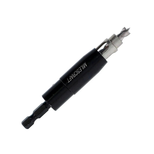 5mm Shelf Pin Drill Bit Set for Precise Cabinet Shelves With Self-Centering Bit, 3/8 Inch Guide Bushing, HSS Brad Point