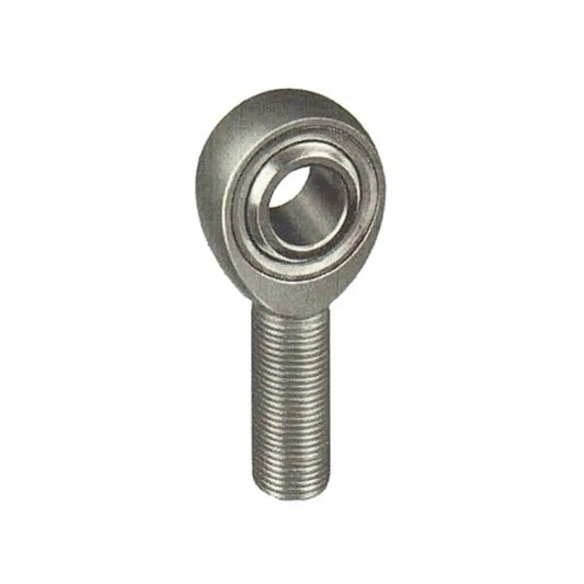 MM Series 3/16 Inch Precision Right Hand Male Rod End with 10-32 RH Thread, steel, spherical joint, zinc oxide finish