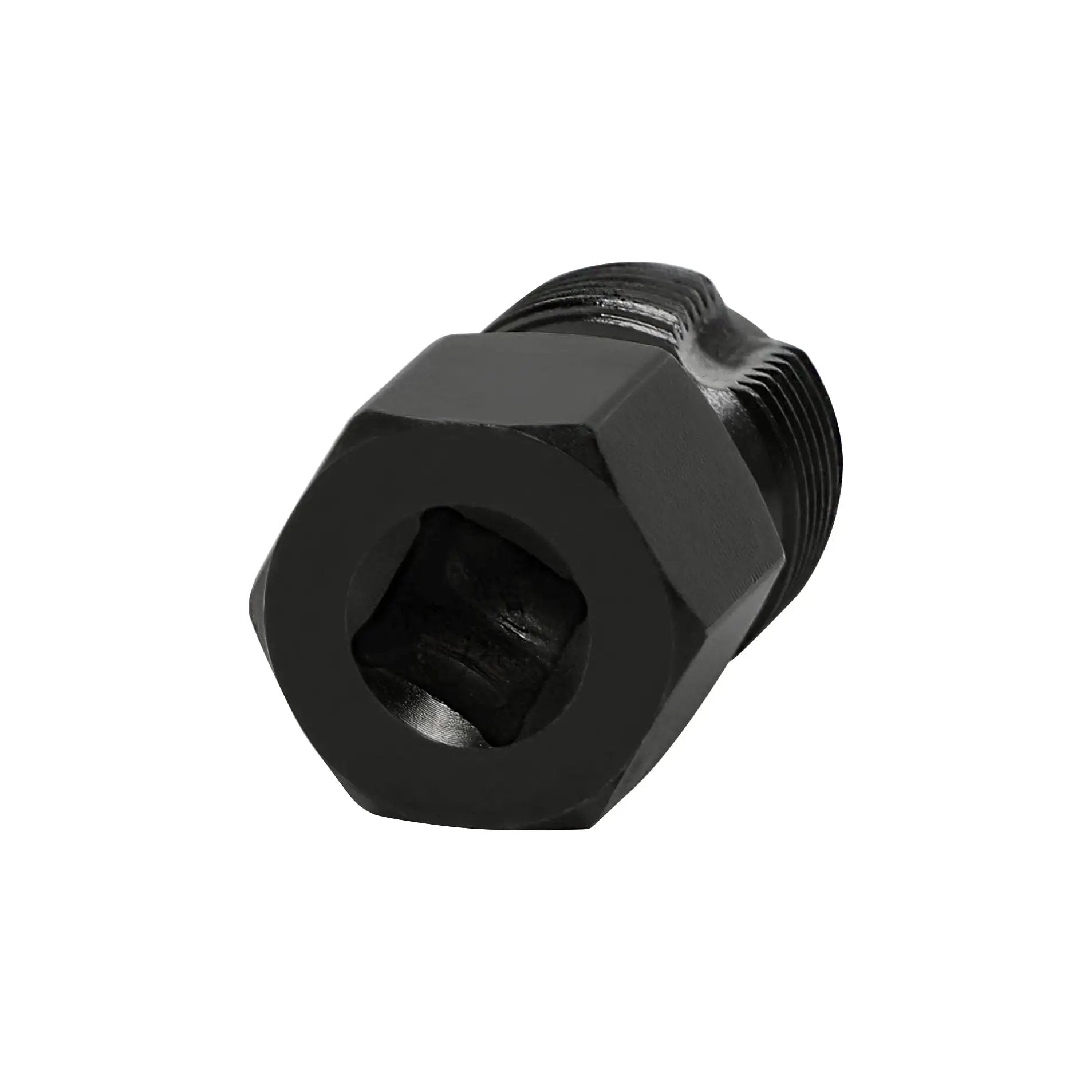 Rethread Oxygen Sensor Tool And Thread Chaser For Clean Damaged Oxygen Sensor Threads M18 By One Point Five Millimeter Spark Plug Threads With Three Eighths Hex Socket Or Three Eighths Drive Ratchet ARES 71112 shown in front view