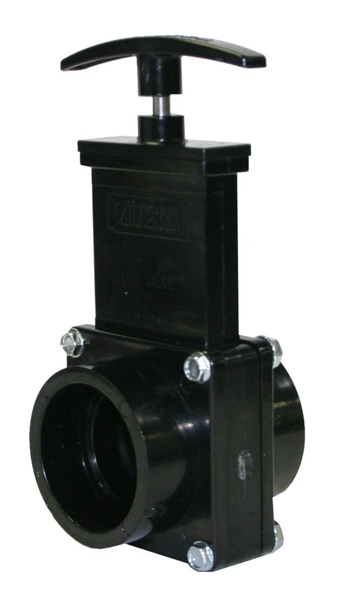 Full Port ABS Gate Valve Size One And A Half Inch Slip Black For Low Pressure And Vacuum Lines No Fuss Quick Shut Off