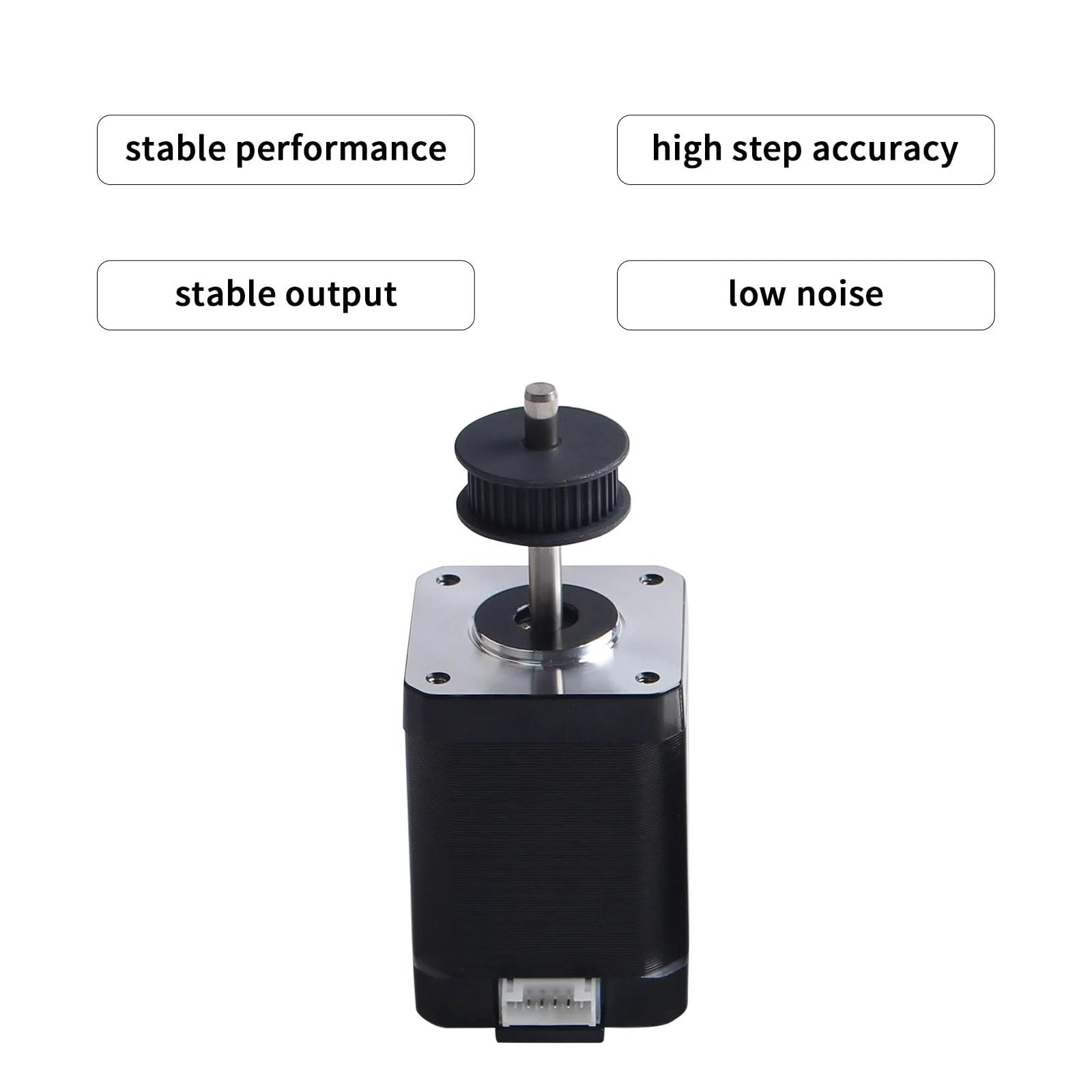 Replacement Nema 17 Stepper Motor For K1 And K1 Max 42x60 Mm One Point Eight Degree 2 Phase With 2A For X Axis Synchronous Belt Wheel Pulley Spare Part For Crealty 3D Printer Projects By FYSETC Crealty showing front view with 36T pulley.