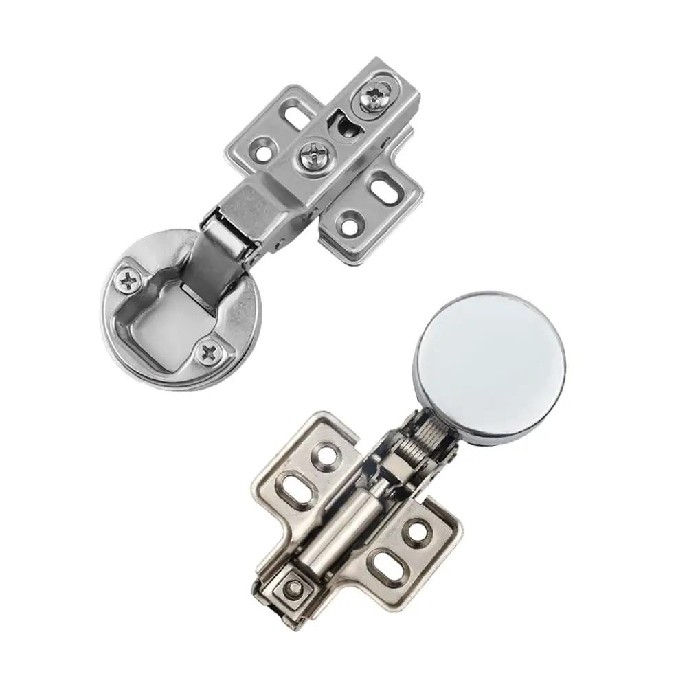 2 Pack Soft Close Hydraulic Glass Door Hinges For Cabinets And Wine Racks 35mm Round Hole Cover Hinges For 3 To 6mm Thick Glass No Nonsense Durable Build With Silent Damping