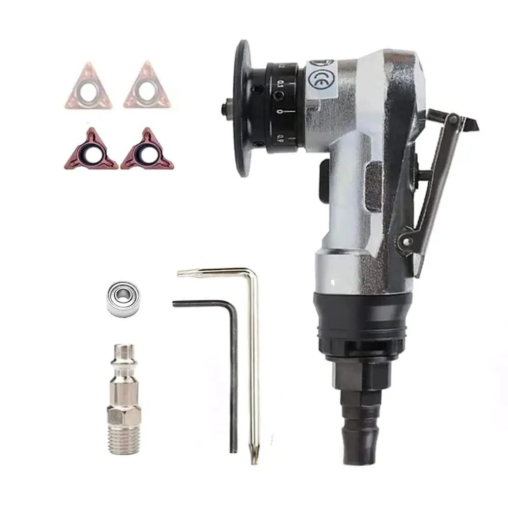 Mini Pneumatic Chamfering Tool For Metal Beveling All In One Deburring Cutter With Replaceable C And R Blades Bearings 5 Speed