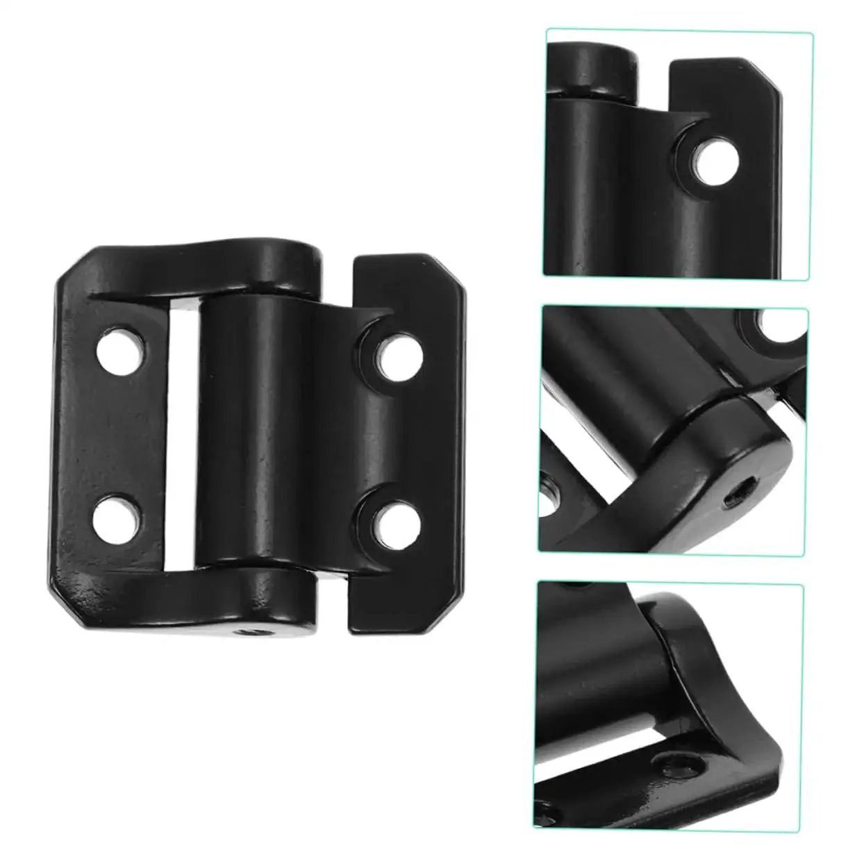 Corner Cabinet Hinge With Thickened Door Hinge For Cabinets Self Closing Mechanism For Kitchen And Home Projects High Load Capacity Durable Zinc Alloy And Steel Construction With Built In Damping For Silent Smooth Operation shown in black finish, multiple angles