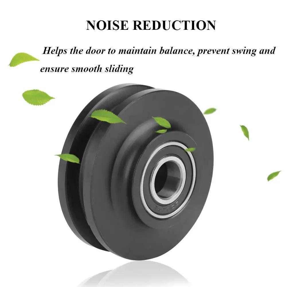 Two Pack Heavy Duty Cabinet And Window Pulley Roller Hardware Kit For Smooth Quiet Sliding Doors with Zinc Alloy and Nylon Wheels