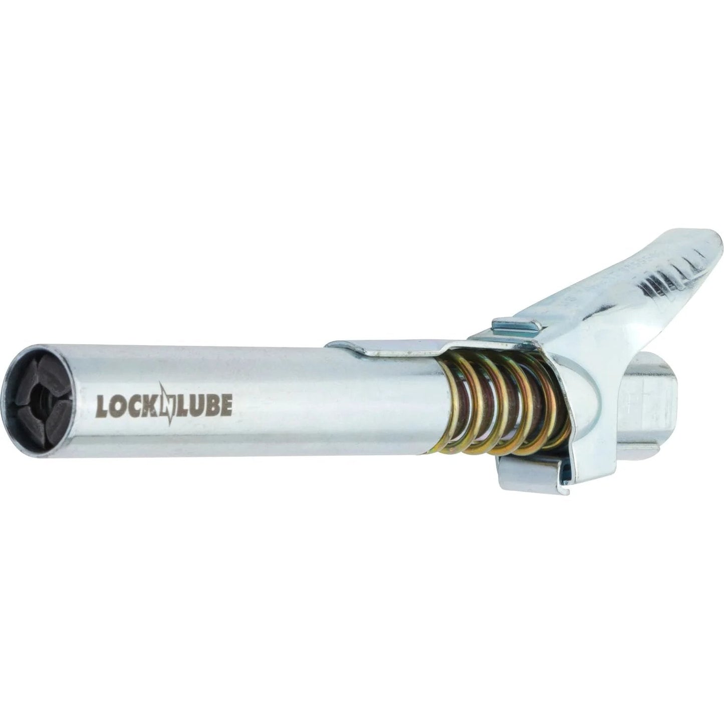 Extra Reach XL Grease Gun Coupler With Universal Fit Locking Hands Free Design For Recessed Fittings High Pressure Up To 10,000 PSI
