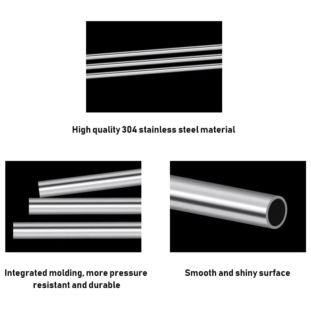 Five Eighth Inch Outer Diameter 304 Stainless Steel Tube Seamless Round Metal Pipe Nine Point Eight Inch Length One Piece
