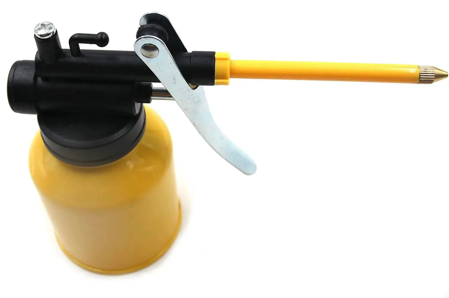 Pro Grade Metal High Pressure Oil Spray Gun With Long Nozzle 250ml Refillable Oiler Bottle for lubrication of hinges and locks