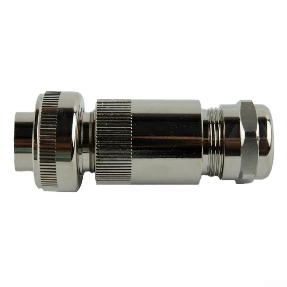 7-Pin Proportional Valve Single Connector, Metal Housing IP67 Sealed, side view, for hydraulic and servo valves