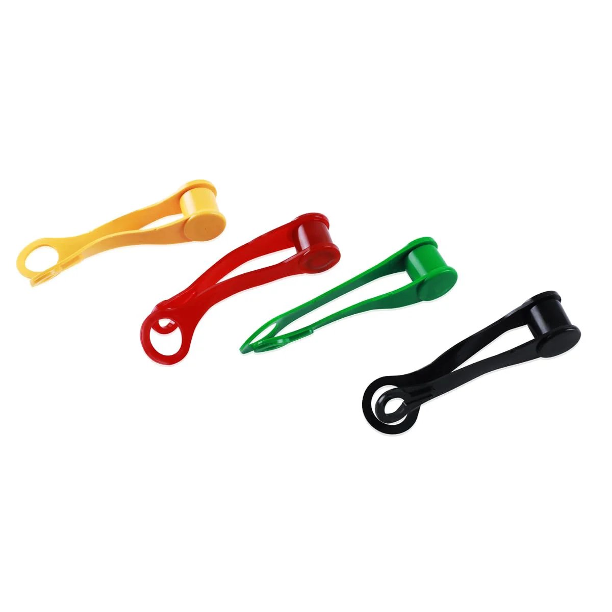 4 multi-color caps from 8 Piece Hydraulic Fitting Coupler Protective Covers Set For John Deere Tractors Black Yellow Green Red No Nonsense Multi Color Caps And Port Plugs For Durable Protection Of Hydraulic Ports And Quick Connect Fittings