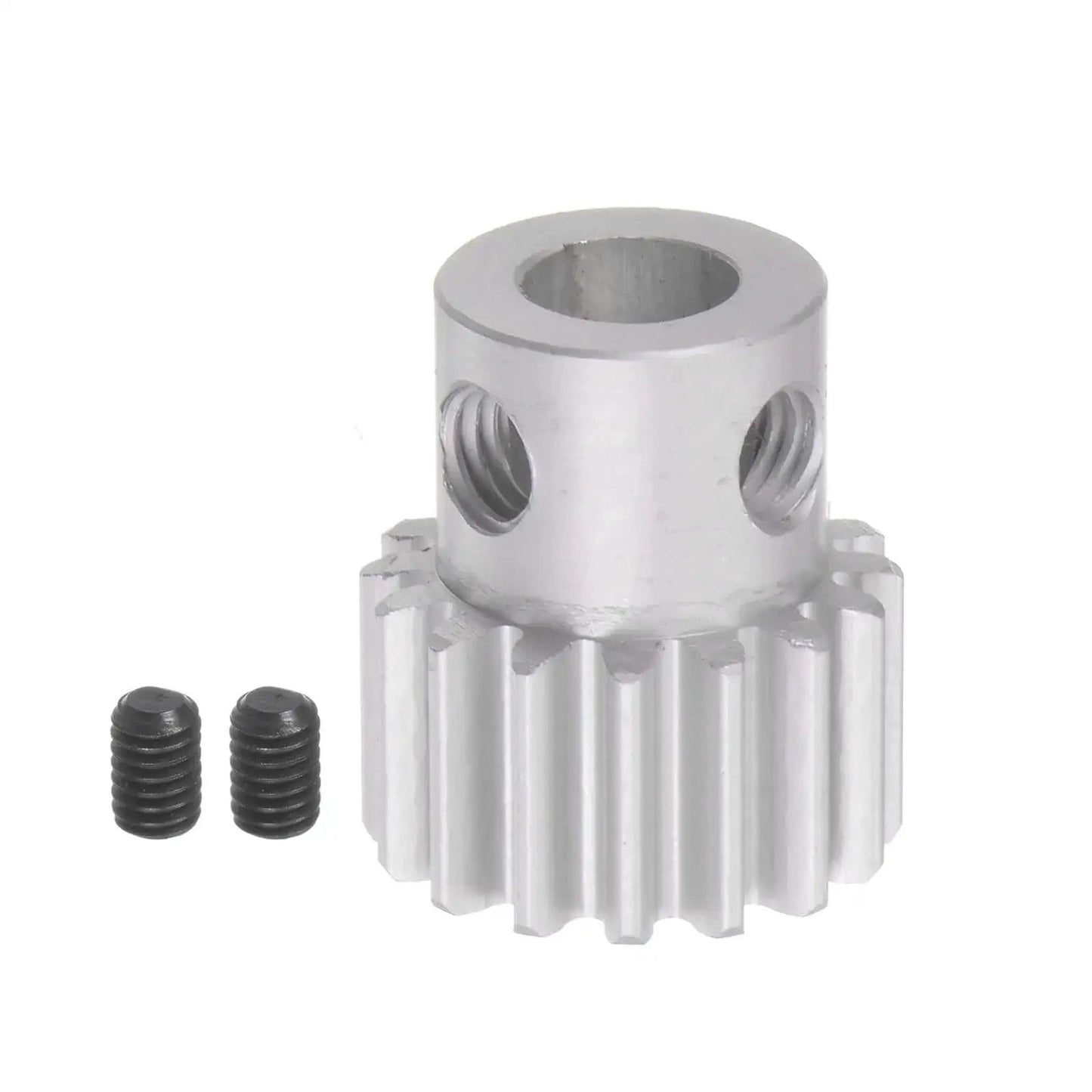 Step Spur Gear 16T 6mm Bore Aluminum Alloy Motor Gear For RC Car And Gearbox Replacement Parts Mod 1 with screws visible