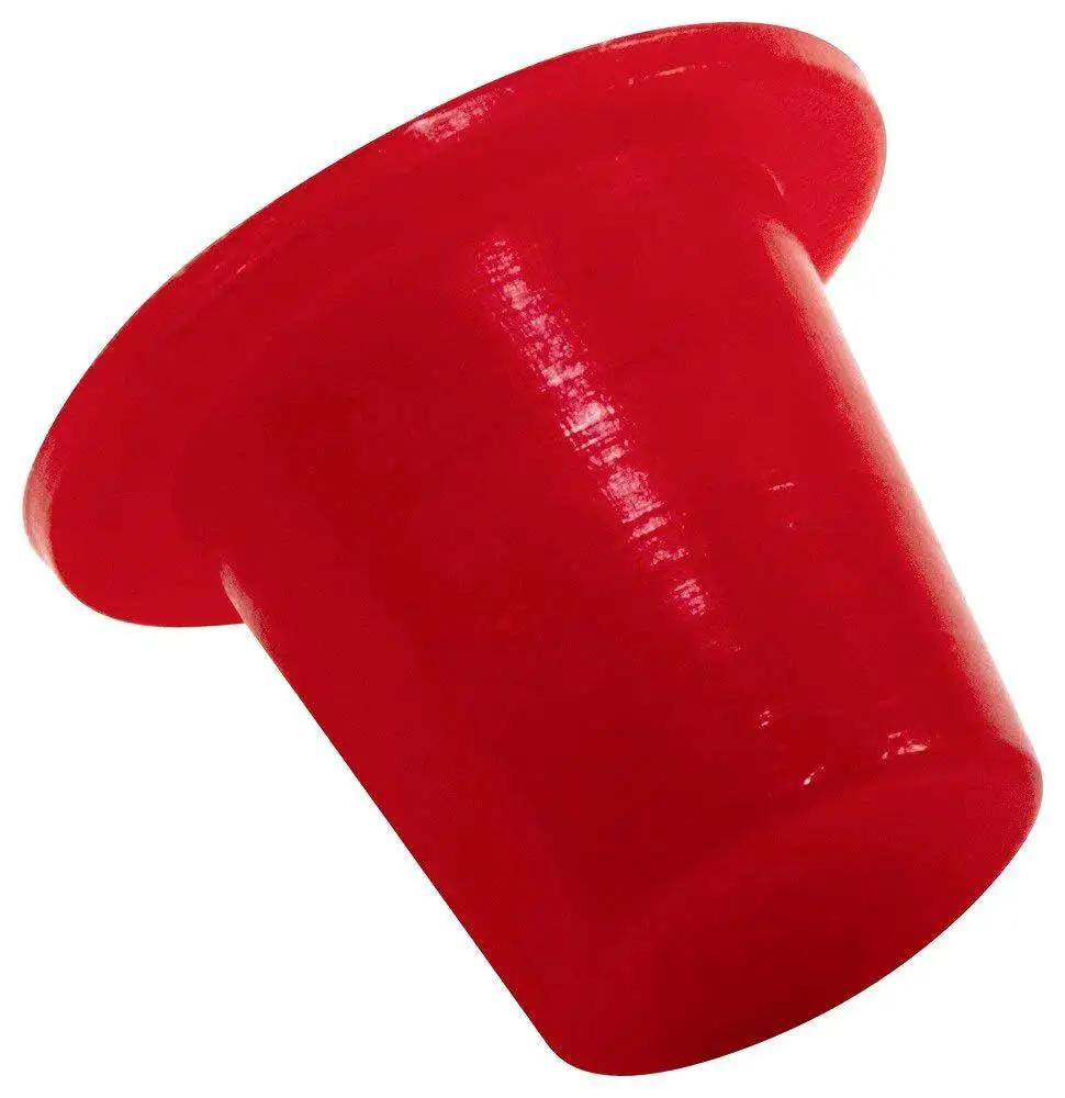 T Series Red LDPE Plastic Tapered Cap And Plug For Dust And Moisture Seals Protective Closures MIL Spec SAE Fittings, close-up view