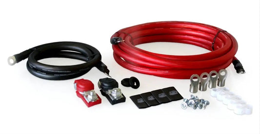 XP FLEX 2 AWG Racing Cable Kit With 16ft Power Cable And 3ft Ground showing red and black cables, connectors, and clamps