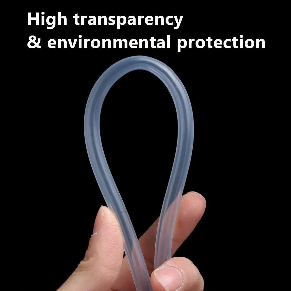 Transparent durable food grade silicone tubing for home brewing and winemaking, one quarter inch inner diameter, flexible and high temp.