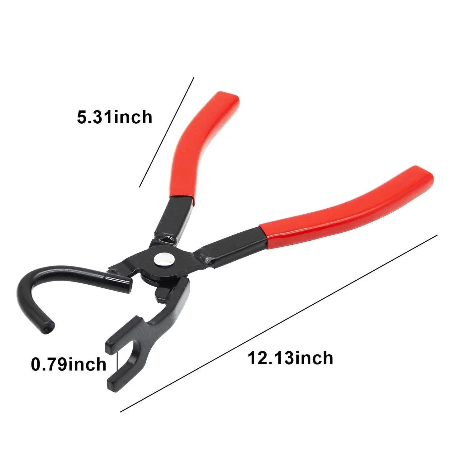 Exhaust Hanger Removal Tool Pliers Compatible With All Exhaust Hangers, steel 300x75 mm, with red handles, front view