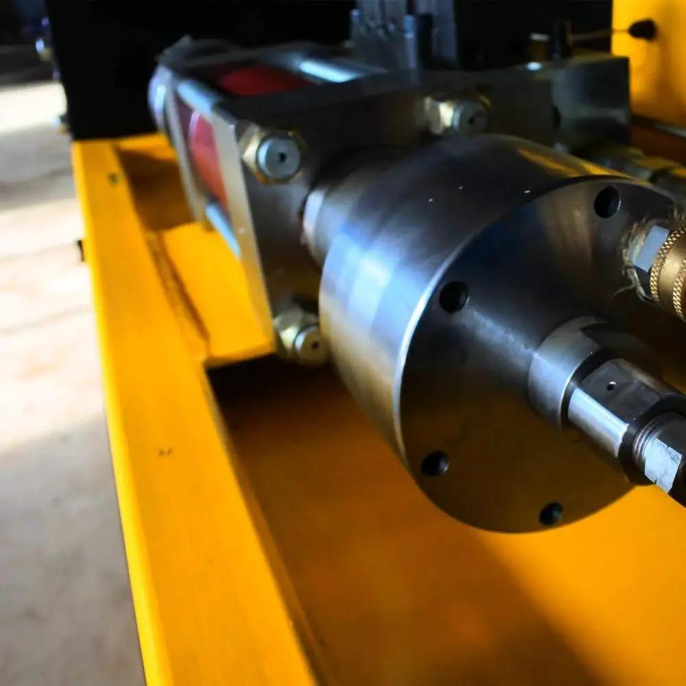 Side view of Red Stainless Steel Modern Waterjet Intensifier Pump 380Mpa High Pressure 60k Beefy Output Complete Intensifier Assemblies 0105583