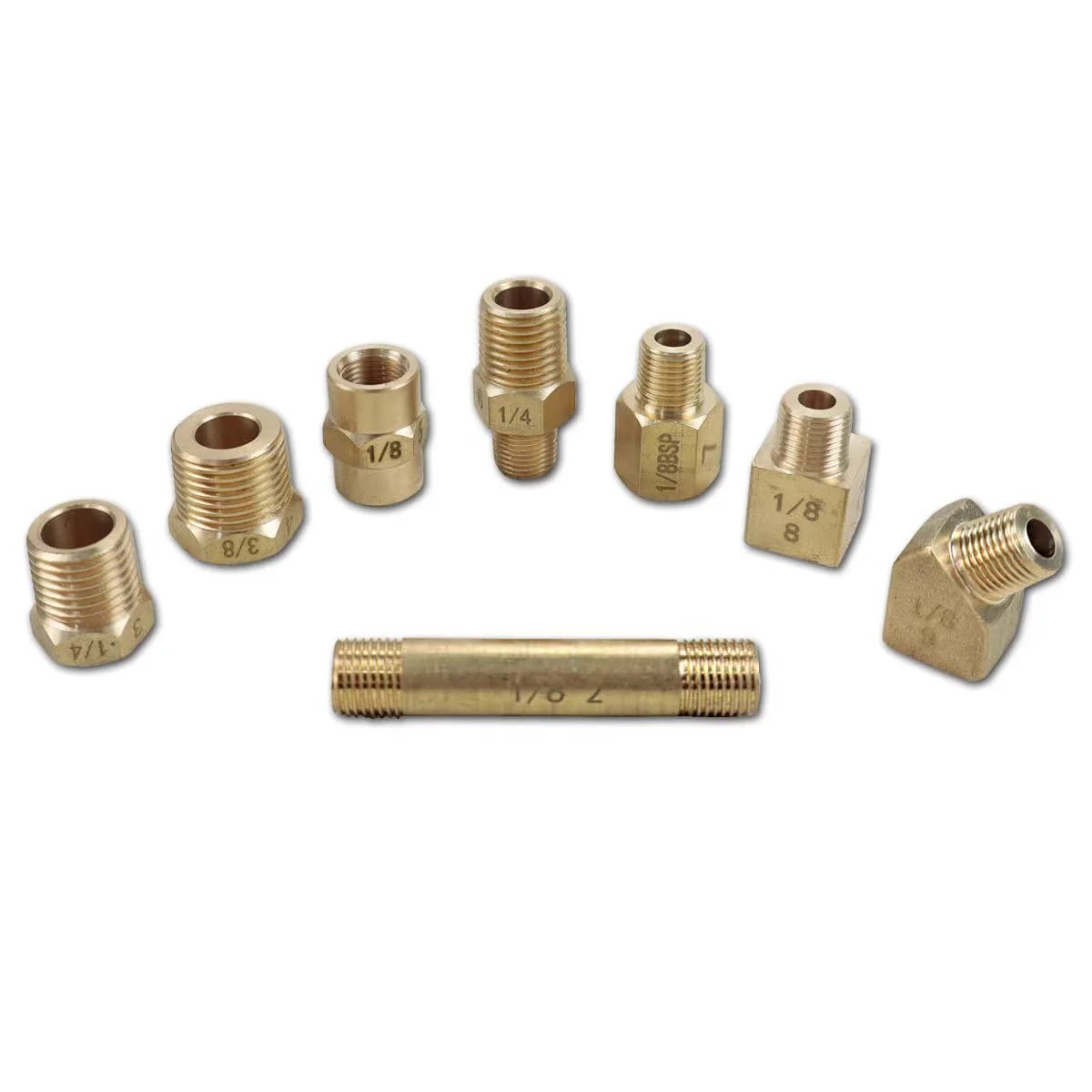 Engine And Transmission Oil Pressure Test Kit With 14 Thread Adapters 72 Inch Hose And Dual Gauges Up To 400 PSI brass adapters