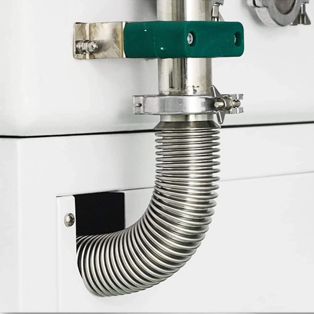 Flexible KF 16 Vacuum Bellows Hose In 304 Stainless Steel For Vacuum Systems, Bendable And Vibration Dampening, installed view