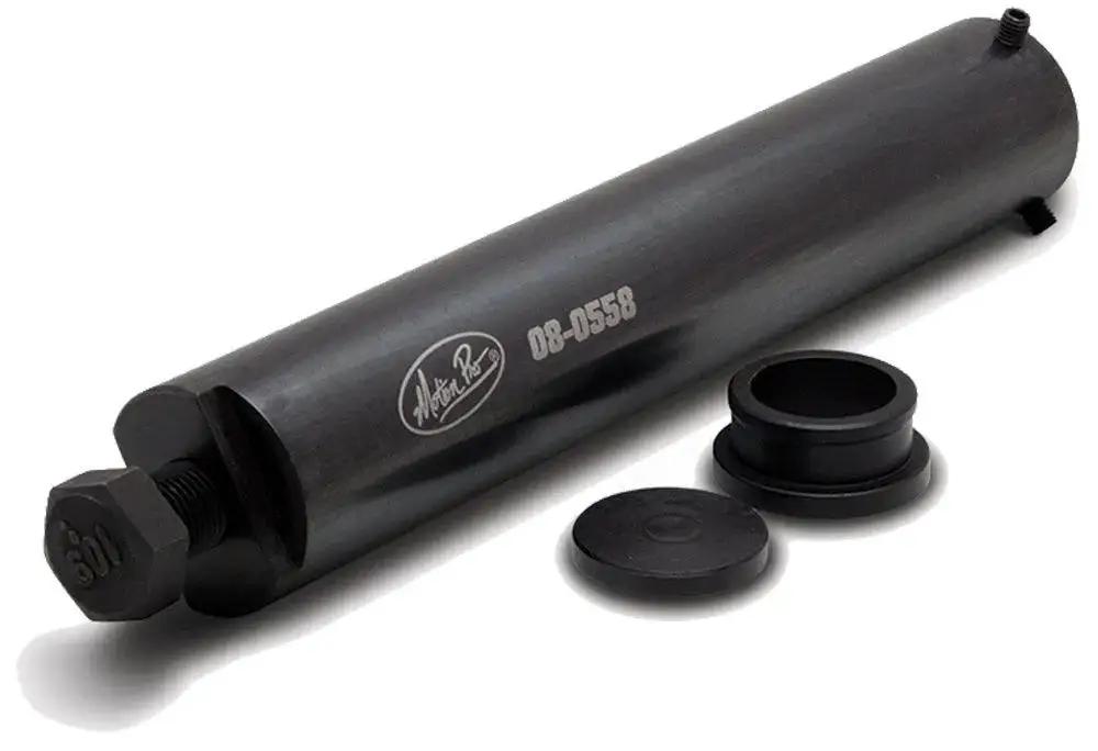 Steering Stem Bearing Tool For Harley Davidson Motorcycles Remover And Installer For Tapered Roller Bearings at base in black finish