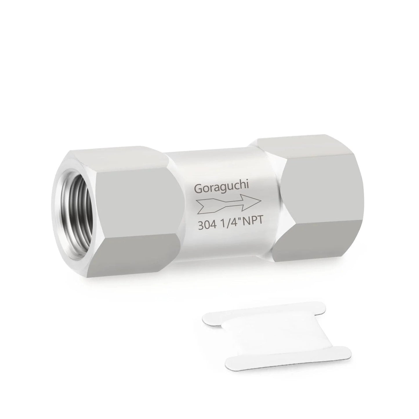 Heavy Duty 304 Stainless Steel One Quarter Inch NPT Female Check Valve Backflow Prevention For Fuel Gas Liquid Oil Applications