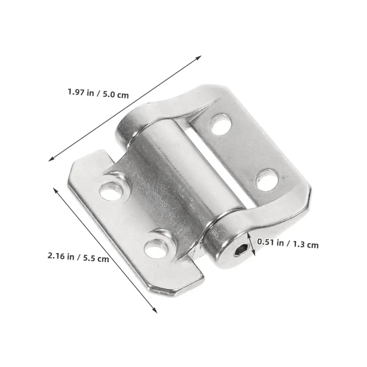 Silent Soft Close Cabinet Door Hinge Replacement With Built In Damping, zinc alloy hinge with measurements shown, by LIFKOME