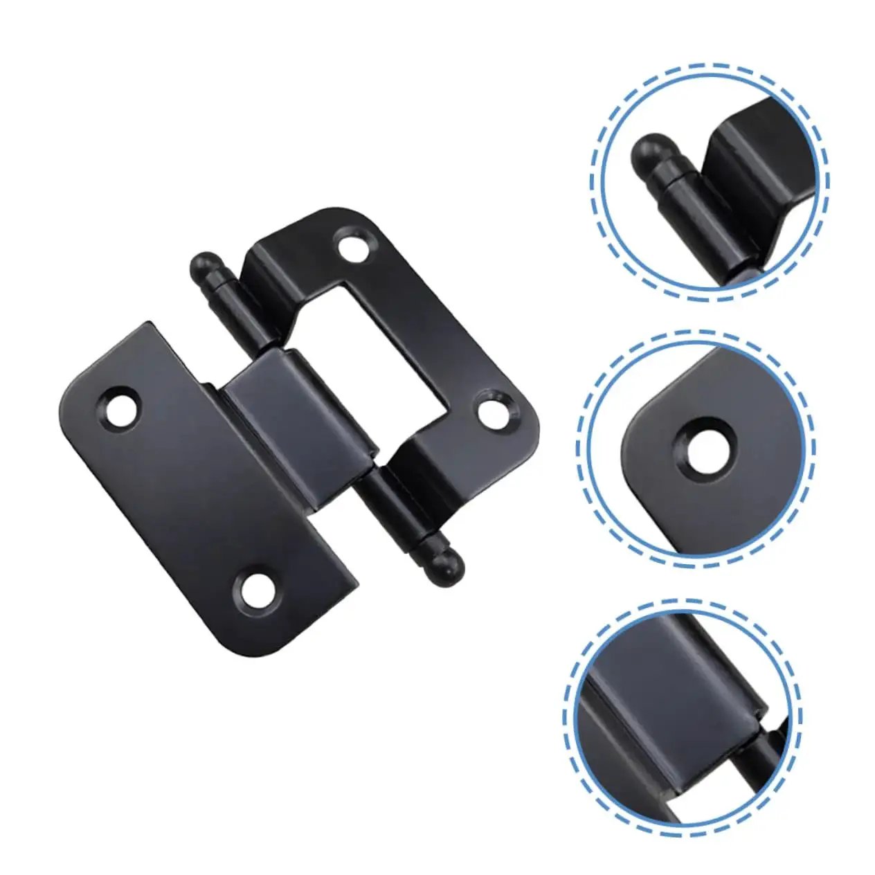 Heavy Duty Cabinet Door Hinges 6 Pack For Home Repair Iron Construction High Load Bearing For Kitchen And Bathroom Cabinets