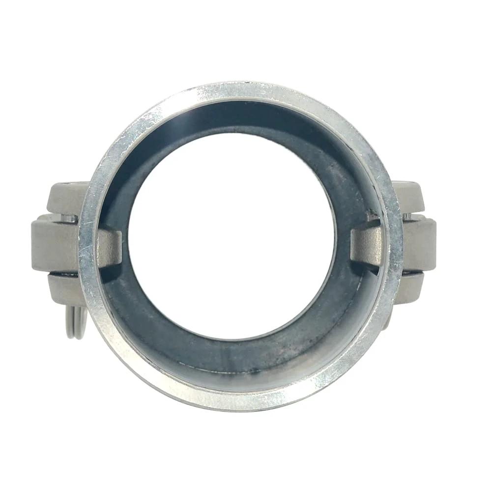 Front view of 2 Inch Type B Camlock Trash Pump Adapter Female Camlock To Male Pipe Threads Stainless Steel 316 Heavy Duty
