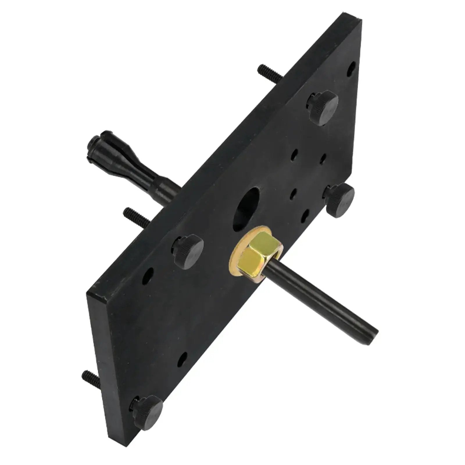 Inner Camshaft Bearing Remover And Installer Tool for Harley Milwaukee Eight M8 2017-2024, showing black plate with bolts and screw.